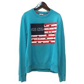 Kenzo Sudadera bordada con bandera Mint Verde