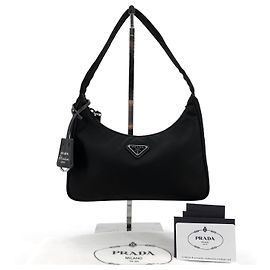 Prada Borsa Hobo Re-Edition in nylon Marrone