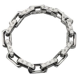 Louis Vuitton Monogram Chain Silver Bracelet Size Multiple colors