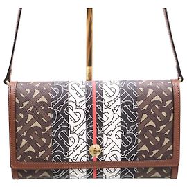 Burberry Borsa a tracolla Monogram Stripe E-Canvas Multicolore