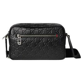Gucci Picca borsa a tracolla GG embossed Nero