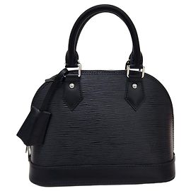 Louis Vuitton mala Alma BB Epi Preta Preto