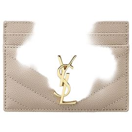 Autre Marque Monogram Card Case Dark Beige Brown