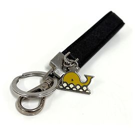 Prada Saffiano Keyring Black Black