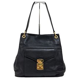 Miu Miu Borsa a tracolla in pelle Vitello Phoenix Nera Nero