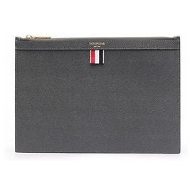 Thom Browne Pebble Grain Small Document Holder Brown