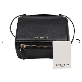 Givenchy Mini Borsa a Tracolla e Spalla Pandora Box in Pelle Nero Nero