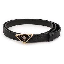 Prada Cinto Saffiano Triangle Logo Preto