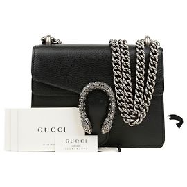 Gucci Mini borsa Dionysus in pelle nera Nero