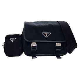 Prada Nylon Saffiano Triangle Logo Multi Crossbody Bag Multiple colors