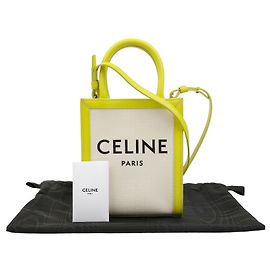 Céline Bolsa de Ombro Mini Tote Vertical Cabas Marrom