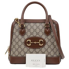 Gucci mala Horsebit Small Top Handle castanha Marrom
