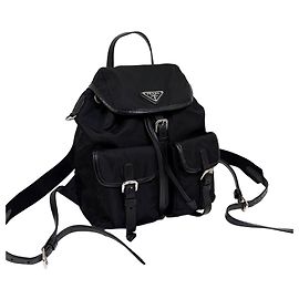 Prada Mochila de nylon com logótipo triangular Small Black Preto