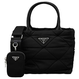 Prada Kleine gesteppte Nylon-Tote-Bag Schwarz RDJN Schwarz