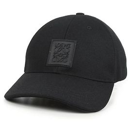 Loewe Patch Cap aus Canvas Schwarz Schwarz