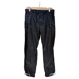 Prada Calças Jogger de Nylon com Velcro Pretas Preto