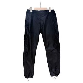 Prada Triangle Logo Back Pocket Re-Nylon Jogger Pants Black