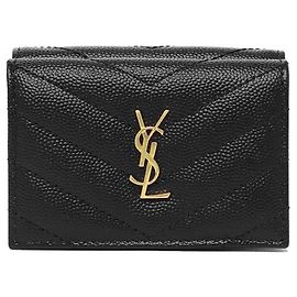 Autre Marque Mini Cartera Monogram Dorada Negra Negro