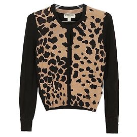 Burberry Leoparden-Cardigan Größe Mehrfarben