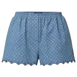 Louis Vuitton Mini Shorts de Denim Monogram Multicolor