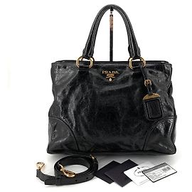 Prada Saco Tote e de Ombro Viteroschein Dourado