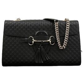 Borsa a tracolla Gucci Emily in pelle marrone Marrone