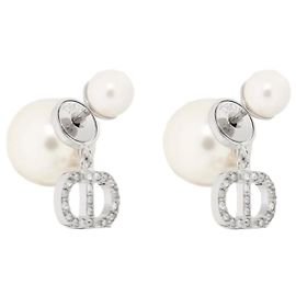 Dior Pendientes Tribal Plata Plata
