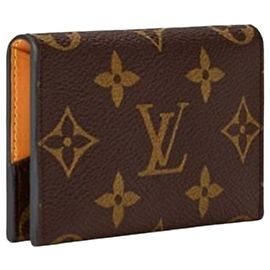 Louis Vuitton Monogram Slim Card Holder Orange Multiple colors