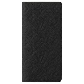 Louis Vuitton Cartera Brazza Black Tullio Leather Negro