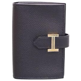 Hermès Portafoglio Beaune Mini Black Gold Nero