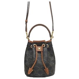 Céline Borsa Secchiello Triomphe Canvas Tin Clara Marrone