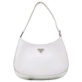 Prada Bolsa de ombro em couro escovado Marrom