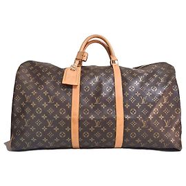 Louis Vuitton Monogram Bandoulière Keepall Marrom