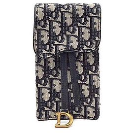 Dior Borsa Oblique Saddle Vertical Chain Crossbody Bag Blu