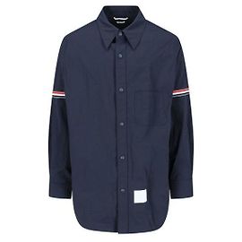 Thom Browne Nylon Arm Band Shirt Jacket Blue