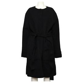 Céline Double Face Cashmere Bathrobe Coat Jacket Black