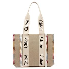 Chloé Beige Linen Tote Bag Beige