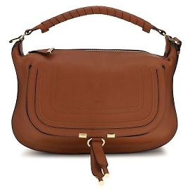 Chloé Brown Calf Leather Bos Taurus Shoulder Bag Brown