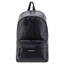Balenciaga Black Calf Leather Bos Taurus Backpack Black