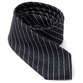 Cravate à rayures noire Dolce & Gabbana Noir