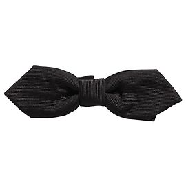 Dolce & Gabbana Men Black % Silk Adjustable Neck Papillon Bow Tie Black