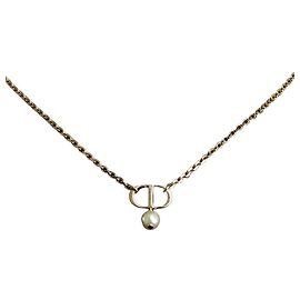 Dior Colar Petit CD Pearl Drop Branco