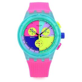 Autre Marque NEON FLASH ARROW Men's Urethane Watch Blue