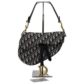 Dior Borsa Saddle Oblique Jacquard Blu Blu