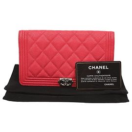 Chanel Portefeuille long Boy Flap Marron