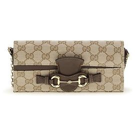 Gucci Cartera de poliéster beige Beige