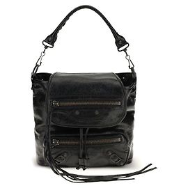 Balenciaga Black Lamb Ovis Aries Backpack Black