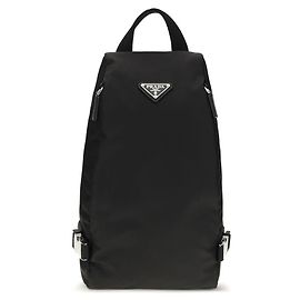 Prada Triangle Logo Re-Nylon Backpack Black Black