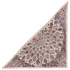 Hermès Pañuelo triangular de cachemira y seda para mujer Naranja
