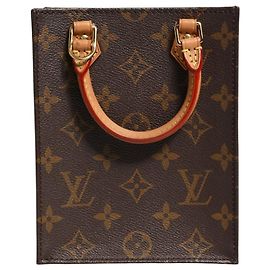 Louis Vuitton Petit Sac Plat em Monogram Canvas Marrom